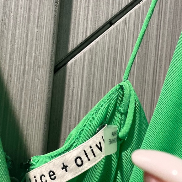 Alice & Olivia green cut out jumpsuit - Picture 4 of 7